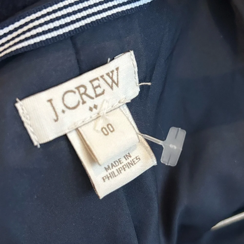 J. Crew Classic Navy Wool-blend Bow-front coat - Picture 4 of 11